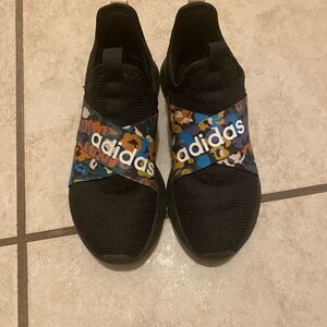 Adidas Kids Black and Multicolor Slip-On Shoes